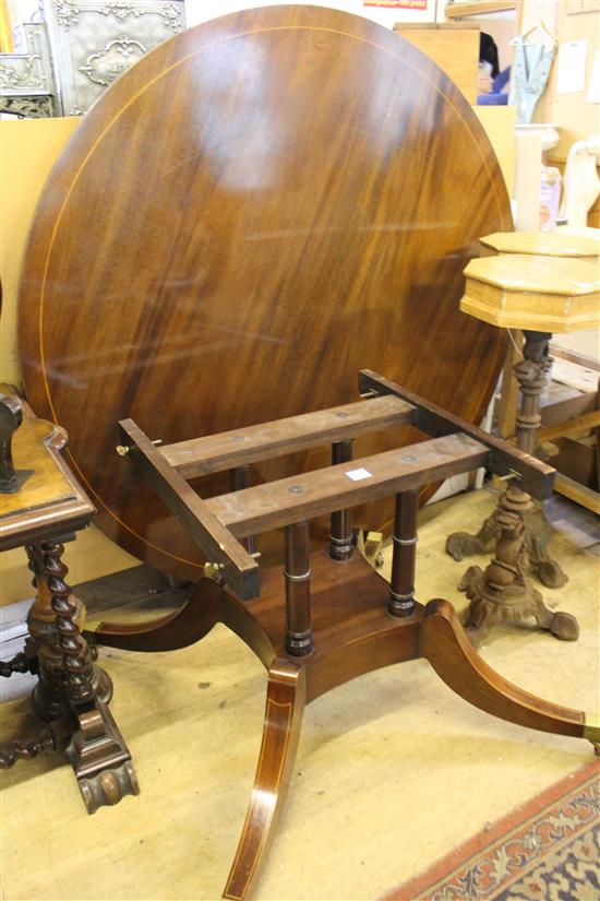 Circular mahogany dining room table